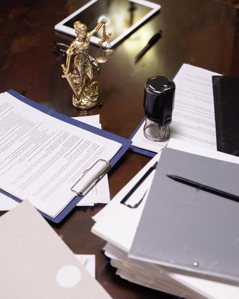 group-objects-several-stacks-juridical-papers_274679-31055